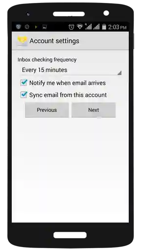 mobile email setup