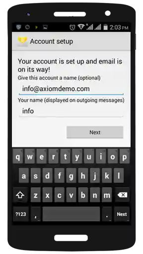 mobile email setup